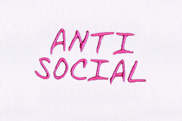 Anti Social Text: A Seasonal Embroidery Gem