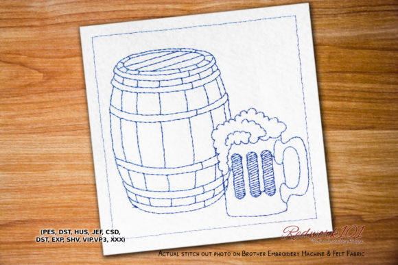 Beer Can Lineart: A Playful Holiday Embroidery Pick