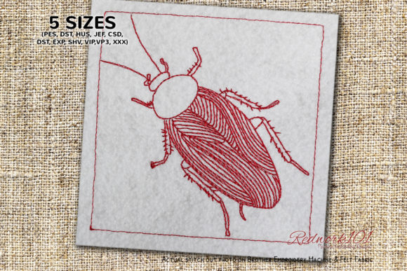 Blattodea Beetle Redwork