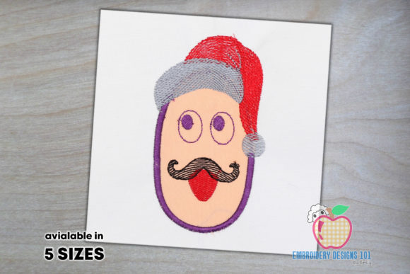 Cartoon Jamun with Christmas Cap Applique