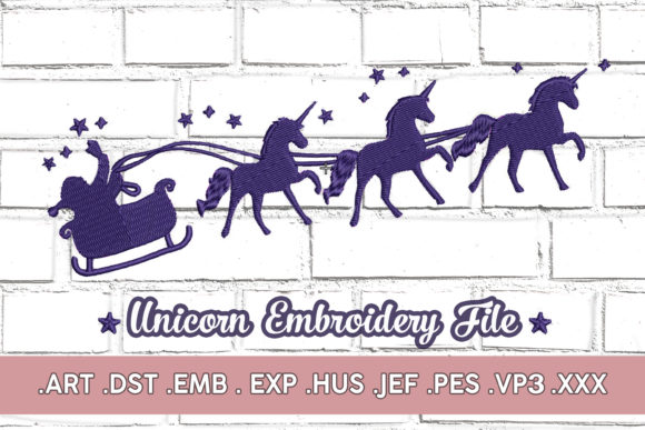 Christmas Unicorn: A Charming Embroidery Design for Meaningful Gifts
