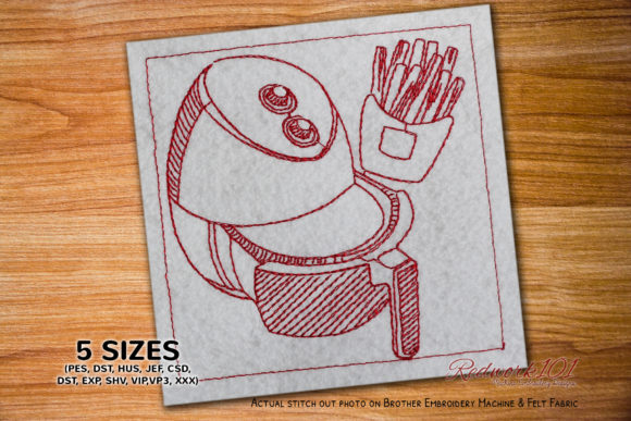 Fryer Redwork: A Kitchen Charm for Boutique Apparel