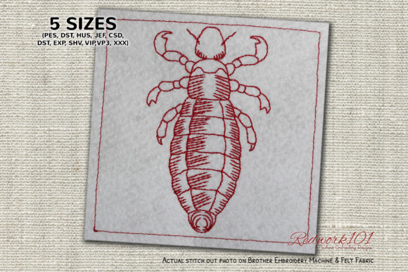 Louse Redwork: A Charming Bug Design for Handmade Gifts