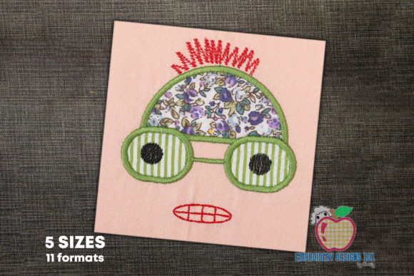 Mini Face Cartoon Applique