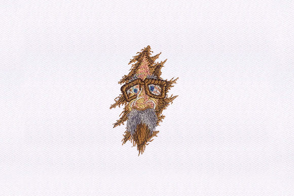 Old Man Cap Embroidery Design