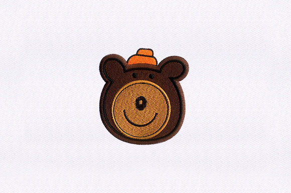 Smiling Bear Face: A Brand-Ready Embroidery Design